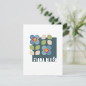 FLORA BLUSH - Modern Floral Invitation Kaart (Staand voorkant)