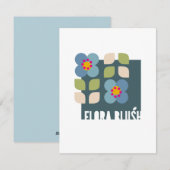 FLORA BLUSH - Modern Floral Invitation Kaart (Voorkant / Achterkant)
