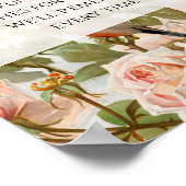  flora Blush roze Vrijgezellenfeest Poster (Hoek)