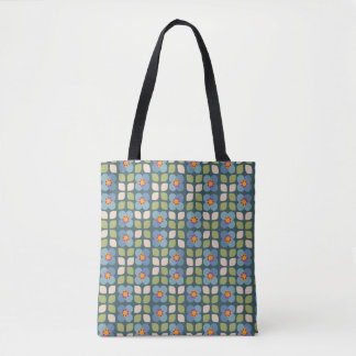 FLORA BLUSH - Schattigee Floral Print Canvas tas