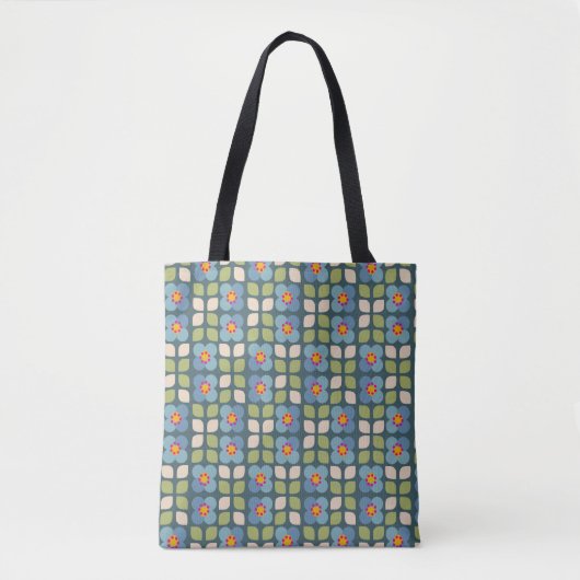 FLORA BLUSH - Schattigee Floral Print Canvas tas (Voorkant)
