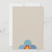 FLORA BLUSH - Verjaardag Bloemenuitnodiging Kaart (Achterkant)