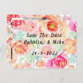 Flora; Boho Happy kleuren Uitnodiging Briefkaart (Voorkant / Achterkant)