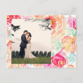 Flora; Boho Happy kleuren Uitnodiging Briefkaart (Achterkant)