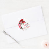 Flora Botanica Bold Waterverf Flowers Ronde Sticker (Envelop)