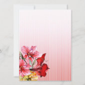 Flora Botanica Bold Waterverf Flowers Wedding Kaart (Achterkant)