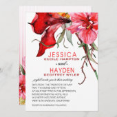 Flora Botanica Bold Waterverf Flowers Wedding Kaart (Voorkant / Achterkant)