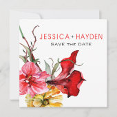 Flora Botanica Waterverf Flowers Save the Date (Voorkant)