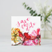 Flora Botanica Waterverf Sparen de Datum Save The Date (Staand voorkant)