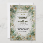 Flora Botanical Elegant Garden Wedding Invitation Kaart (Voorkant)
