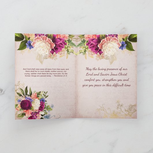 flora botanische Gold Accepteert sympathie Kaart (Binnen)