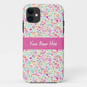 Flora Bright Pattern iPhone 11 Hoesje