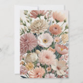 Flora bruiloft uitnodiging (Achterkant)