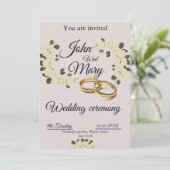 Flora bruiloft uitnodigingskaart kaart (Staand voorkant)