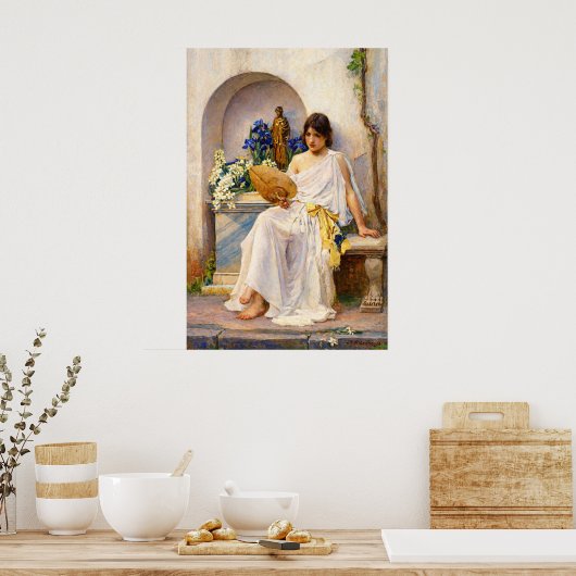 Flora by John William Waterhouse Poster (Keuken)