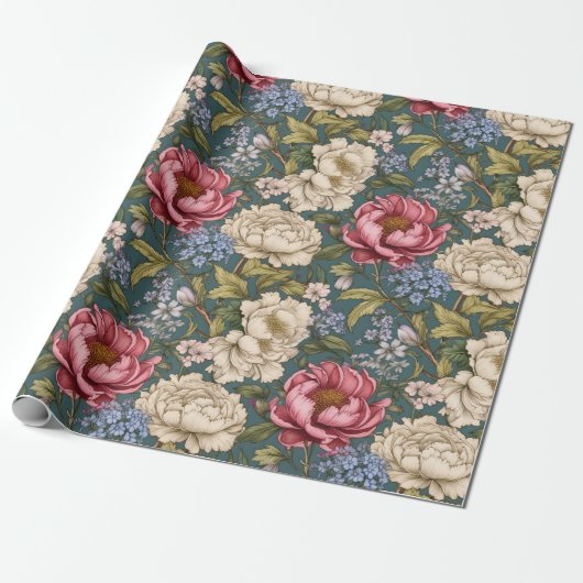 flora cadeaupapier (Uitgerold)