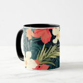 Flora Colorful Hawaiian Pattern Mok (Voorkant links)