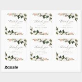  flora Dank je wel de stekker Vierkante Sticker (Vel)