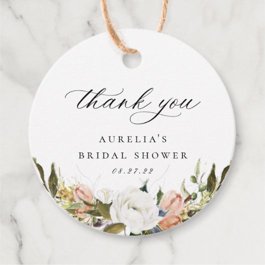  flora dank u bedankjes labels (Voorkant)