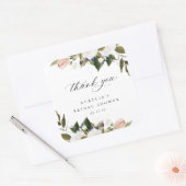 flora dank u vierkante sticker (Envelop)