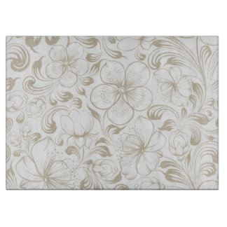 Flora Decoratief Glas Snijplank 15 "x 11"