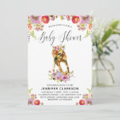 Flora Doe Baby shower Kaart (Staand voorkant)