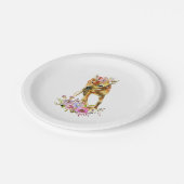 Flora Doe Baby shower Papieren Bordje (Gekanteld)