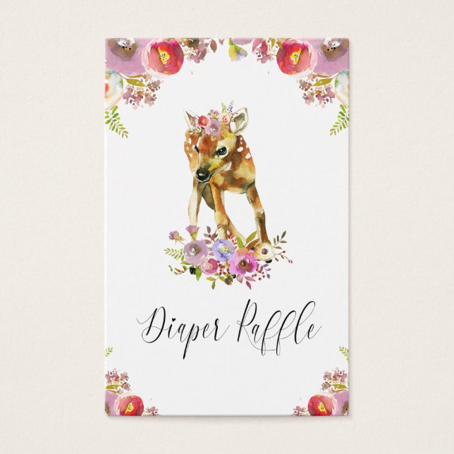 Flora Doe Diaper Raffle Visitekaartje (Voorkant)