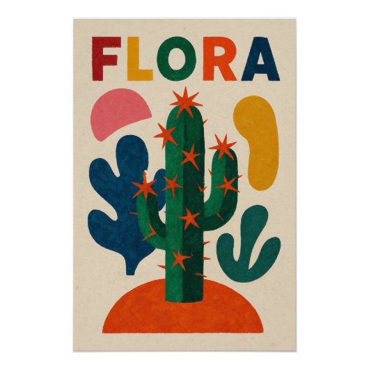 FLORA - Een botanische explosie in kleur Perfect Poster (Voorkant)