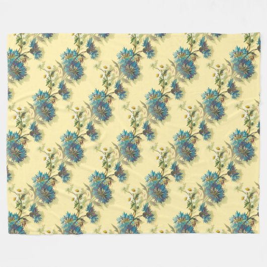 flora en bloemen fleece deken (Voorkant (Horizontaal))