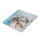 Flora en Fauna Art Lichtblauw Tegeltje (Zijkant)