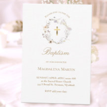 flora en fauna | Baptisme-uitnodiging