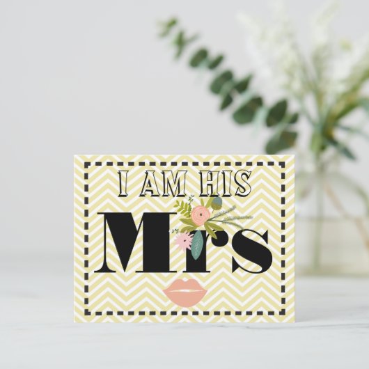 Flora en fauna Ik ben Zijn Mrs. Briefkaart (Staand voorkant)