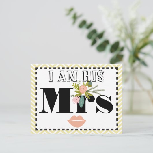 Flora en fauna Ik ben Zijn Mrs. Briefkaart (Staand voorkant)