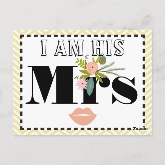 Flora en fauna Ik ben Zijn Mrs. Briefkaart (Achterkant)