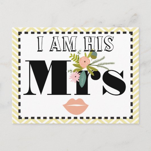 Flora en fauna Ik ben Zijn Mrs. Briefkaart (Voorkant)