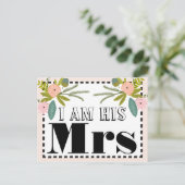 Flora en fauna Ik ben Zijn Mrs. Briefkaart (Staand voorkant)