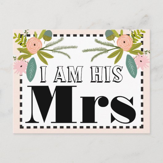 Flora en fauna Ik ben Zijn Mrs. Briefkaart (Voorkant)