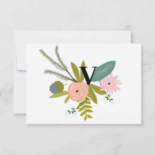 Flora en fauna Invitation RSVP (Achterkant)