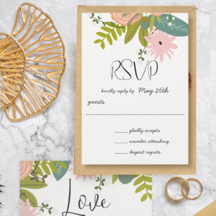 Flora en fauna Invitation RSVP
