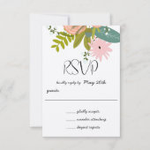 Flora en fauna Invitation RSVP Kaartje (Voorkant)