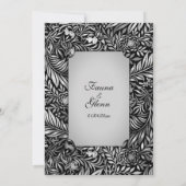 Flora en fauna Silver Wedding Invitation Kaart (Achterkant)