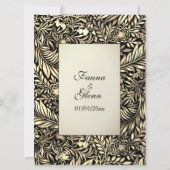 Flora en fauna Verouderde bruiloft Uitnodiging (Achterkant)