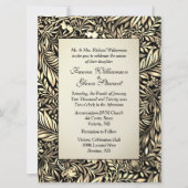 Flora en fauna Verouderde bruiloft Uitnodiging (Voorkant)