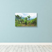 Flora en landschap van de bergen van de luquillo canvas afdruk (Insitu (Houten vloer))