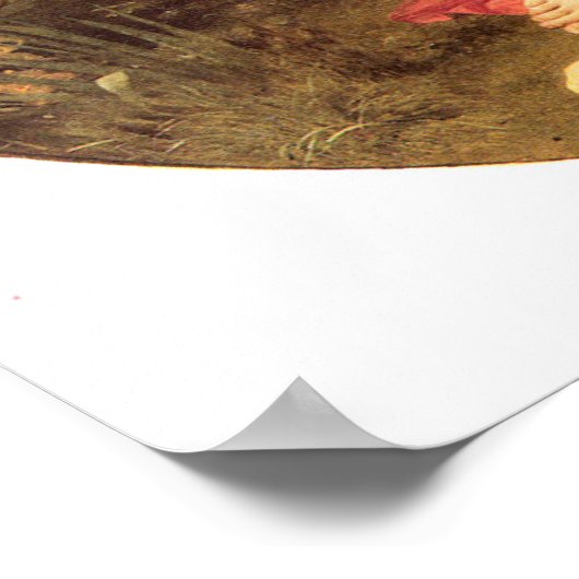 Flora en Zephyr 1875 William Bougeureau Poster (Hoek)