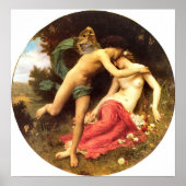 Flora en Zephyr 1875 William Bougeureau Poster (Voorkant)