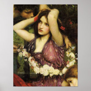 Flora en Zephyrs door John W. Waterhouse Poster