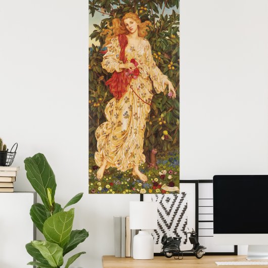 Flora | Evelyn De Morgan Poster (Thuiskantoor)