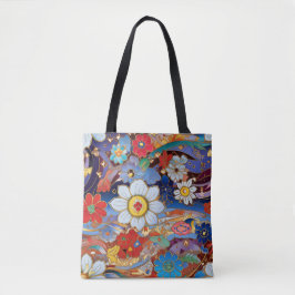 Flora Fantasy bloemblaadjes en Poise Edition Canva Tote Bag